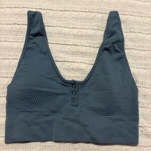 Aeropostale Dark Blue Textured Sports Bra